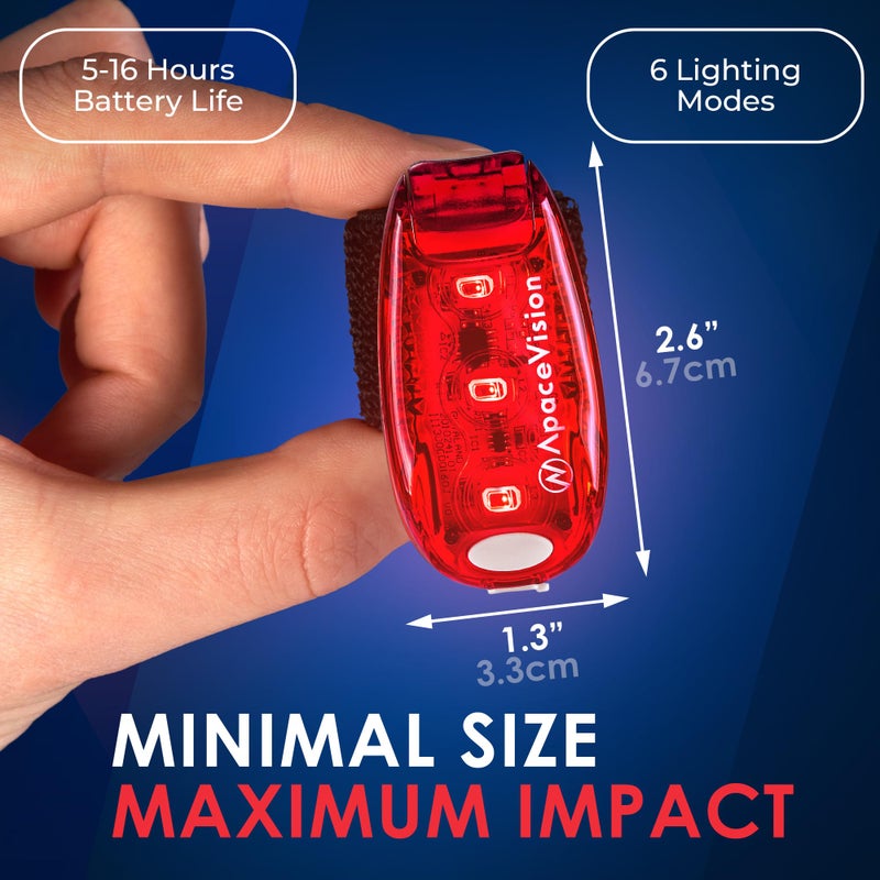 Apace Vision EverLightFX USB Rechargeable LED Safety Light (2 Pack) by Apace - Super Bright Bike Tail Light Works Brilliantly as Running Light for Joggers, Pets, Bicycle Strobe or Rear Clip On Lights - Image 4